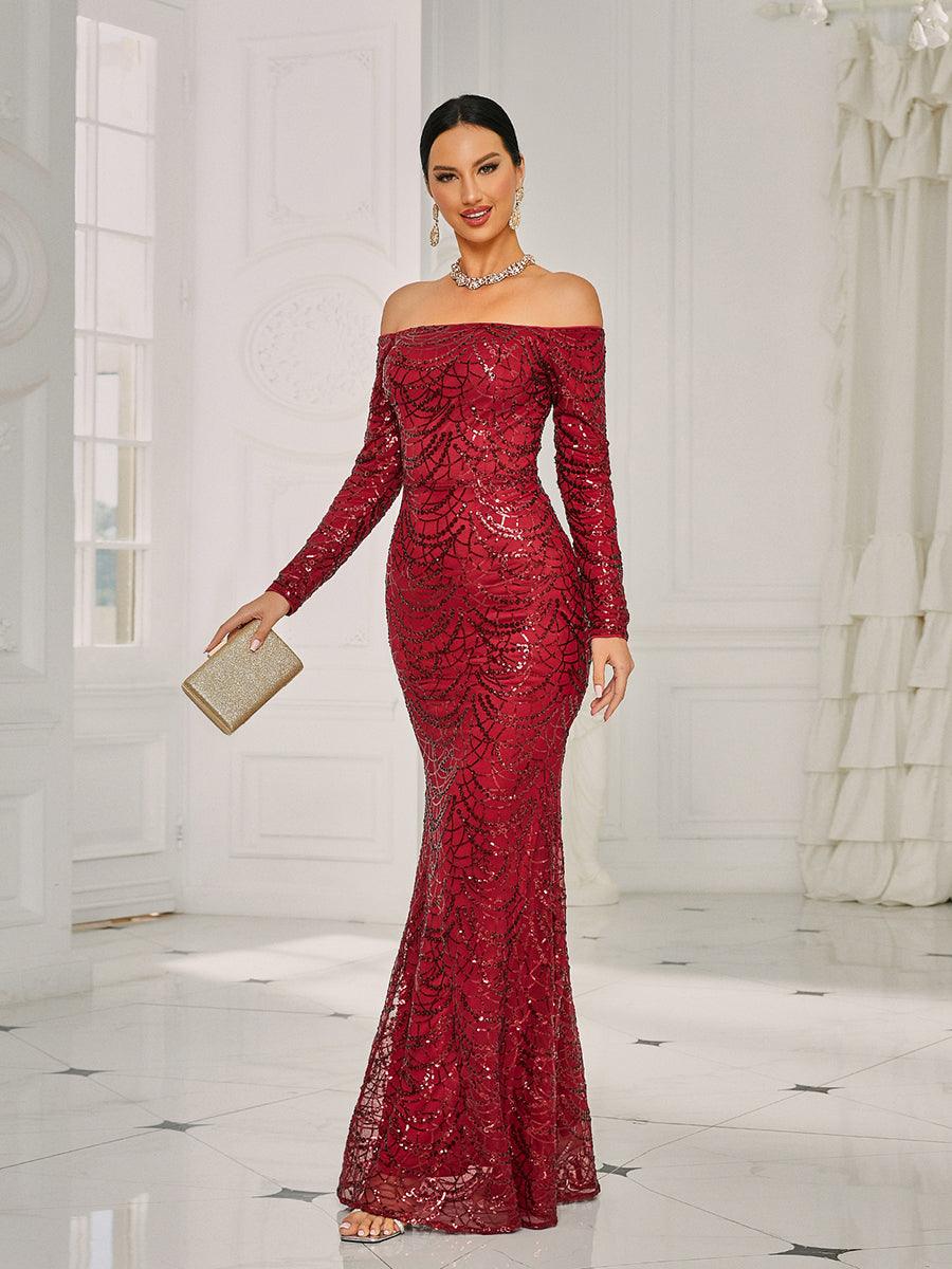 Off Shoulder Mermaid Maxi Dress