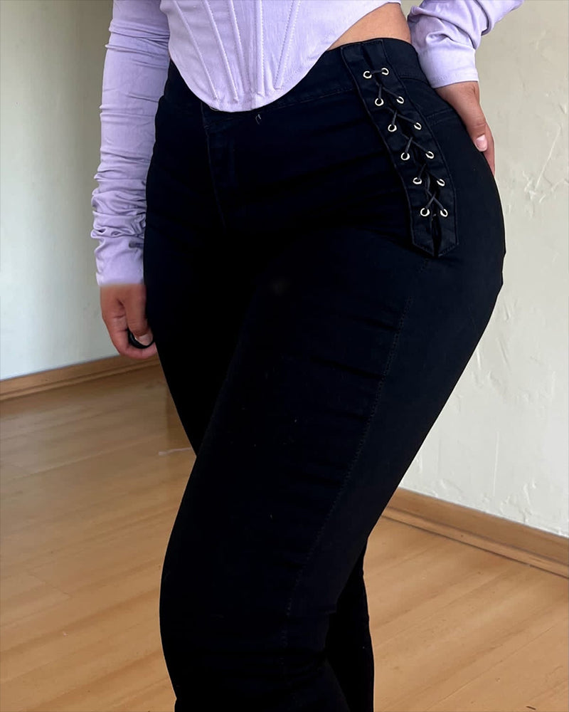 Design Braided Skinny Jeans