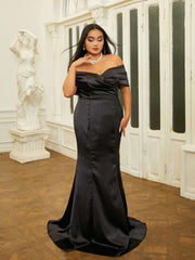 Plus Off Shoulder Mermaid Evening Dress