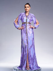 Cutout Sequin Maxi Dress