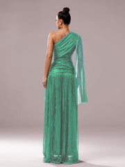 One Shoulder Cloak Prom Dress MCB0931