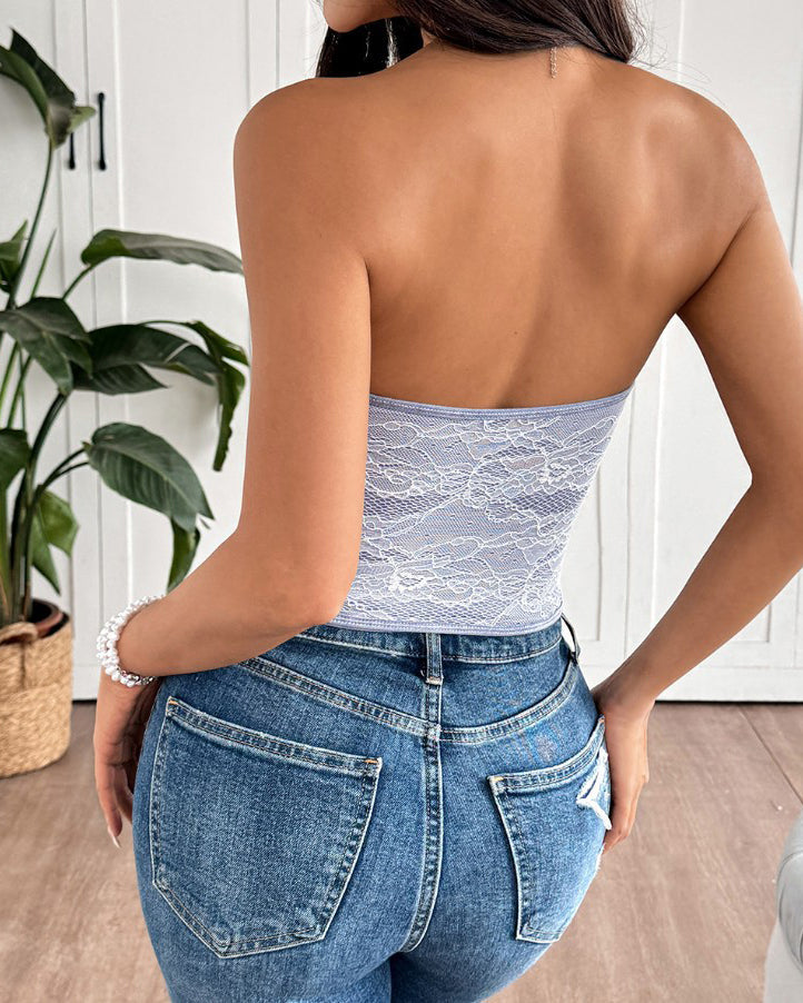 Lace Bandeau Corset Top