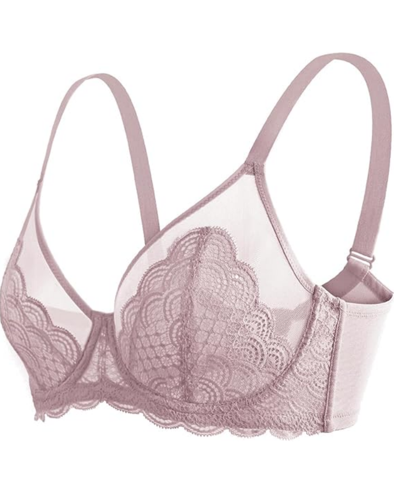 Sheared Bras Lace Sheer Mesh Bra – Seuke