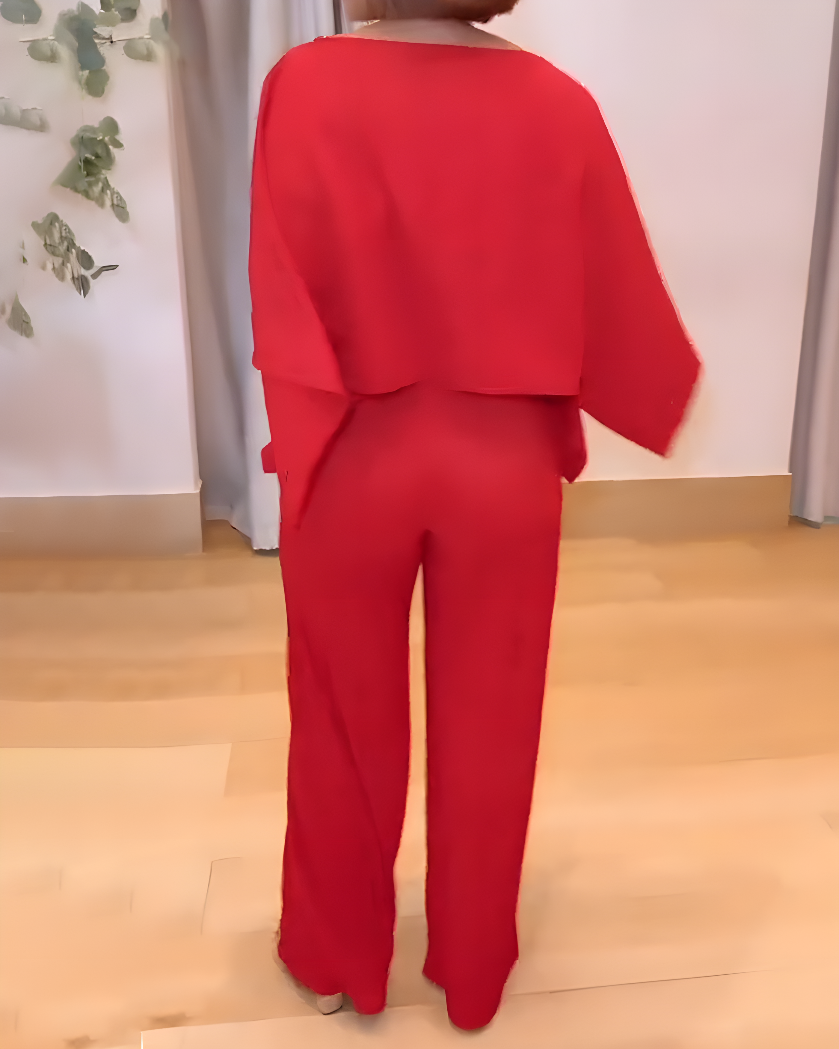 Off-Shoulder Top Wide-Leg Pants Casual Set