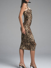 Leopard Print Fitted Stretch Dress