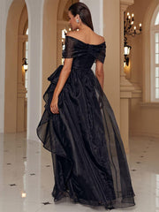 Off Shoulder Mesh Prom Dresses