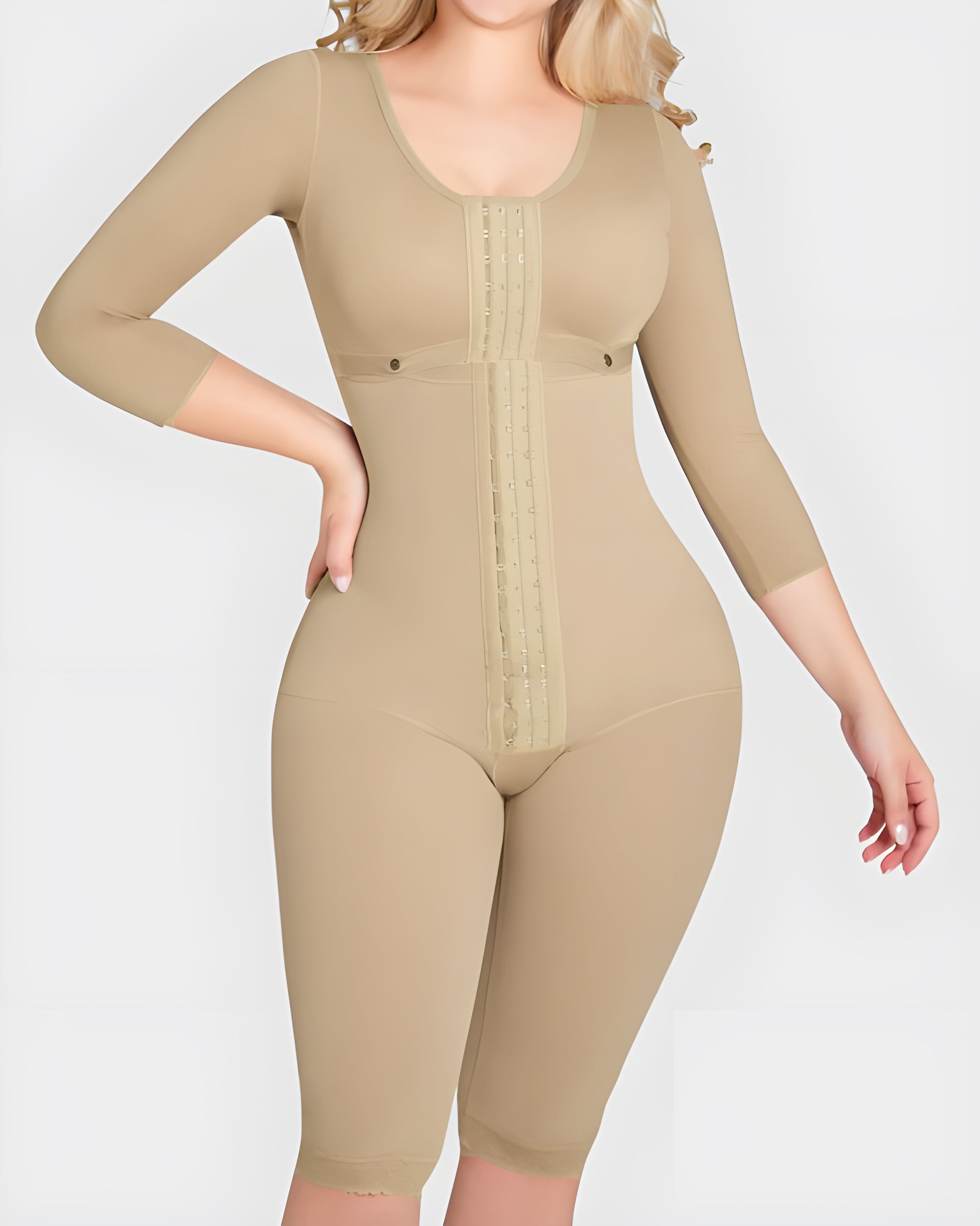 Mid-Length Sleeve Full Body Shaper with Bra