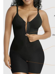 High Elastic Zipper Adjustable Straps Breathable Mesh Design Tummy Control Body Shaper