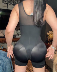 Double Compression Body Shaper Tummy Control Faja with Zipper Crotch