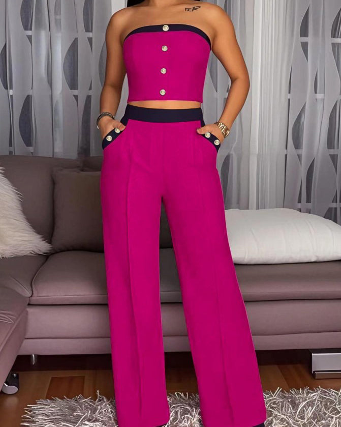 Sleeveless Trousers 2-Piece Set