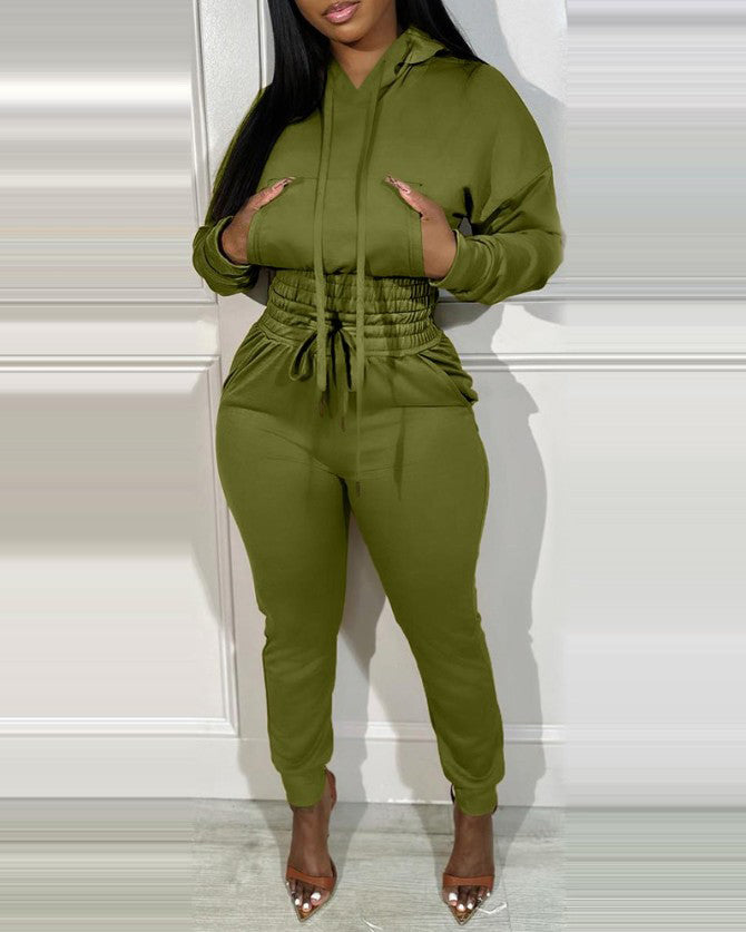 Casual Hoodie Two-Piece Set