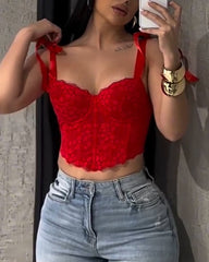 Lace-Up Corset Top
