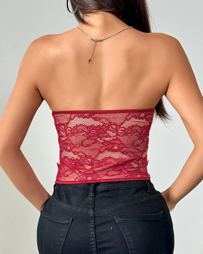 Lace Bandeau Corset Top