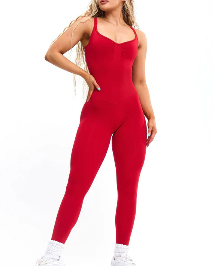 Ribbed Seamless Tummy Control Shapewear Long Jumpsuit