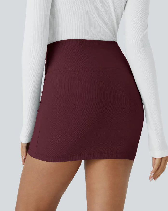 Slimming Built-in Shorts Skirt
