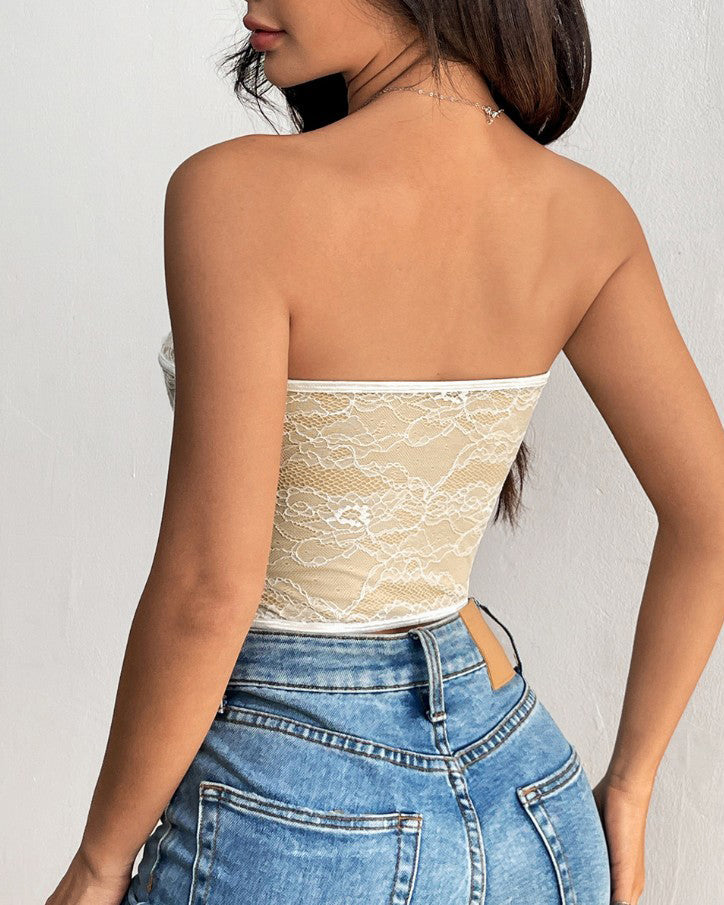 Lace Bandeau Corset Top