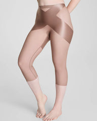 Sheer Mesh Butt Lifter Mid-Length Leggings