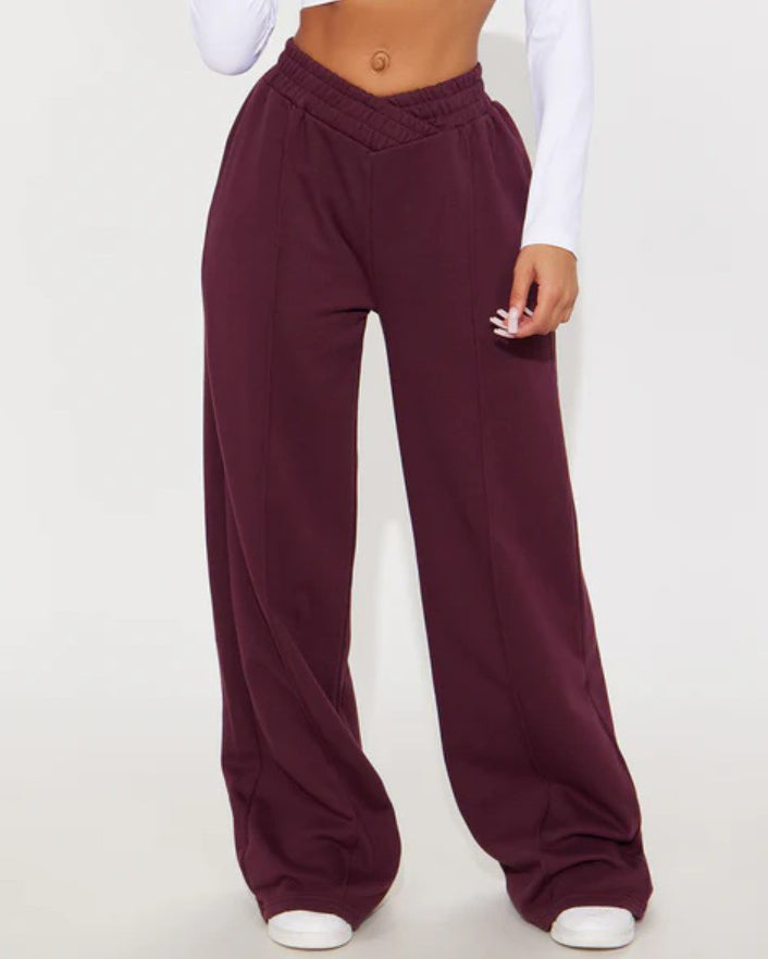 Comfortable Wide-Leg Sweat Pants