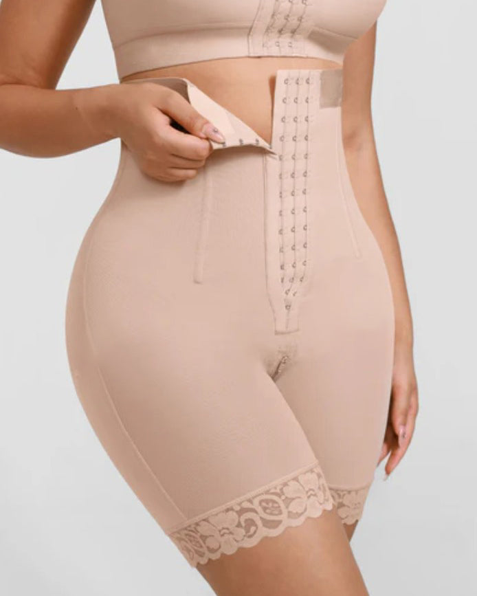 High-Waisted Side Steel Bone Tummy-Controlling Shorts