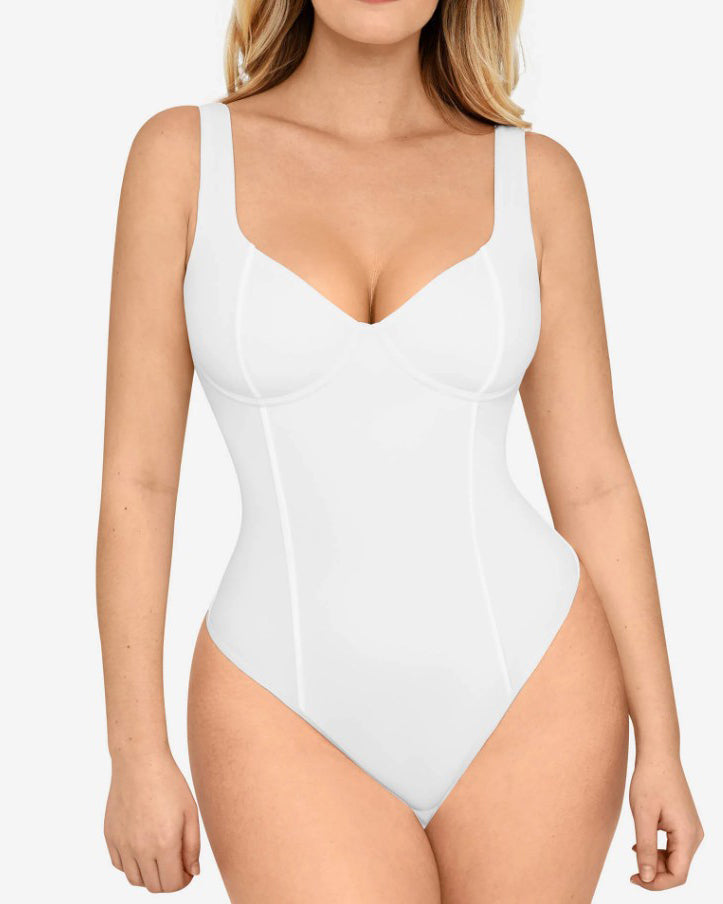 V-Neck Tummy Controlling Bodysuit