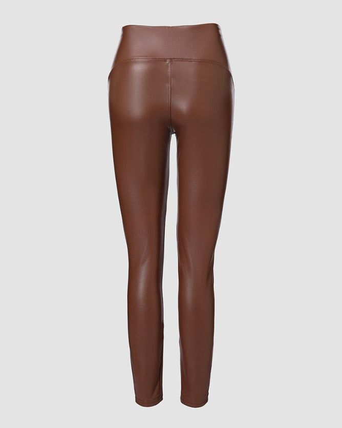 Slim-Fit Leather Skinny Pants